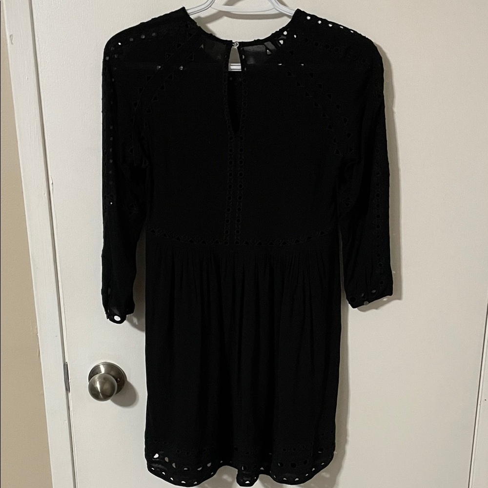 Wilfred Black 3/4 Length Sleeve Eyelet Dress Size XXS - Picture 9 of 12